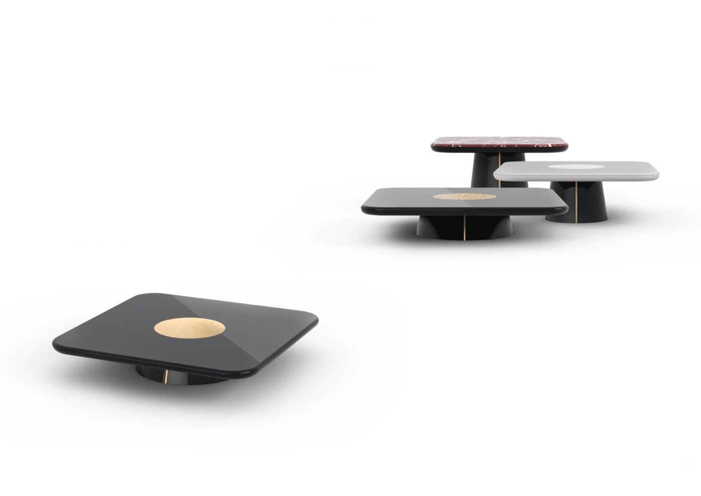 Fiume designer coffee table — Stone — ByKepi