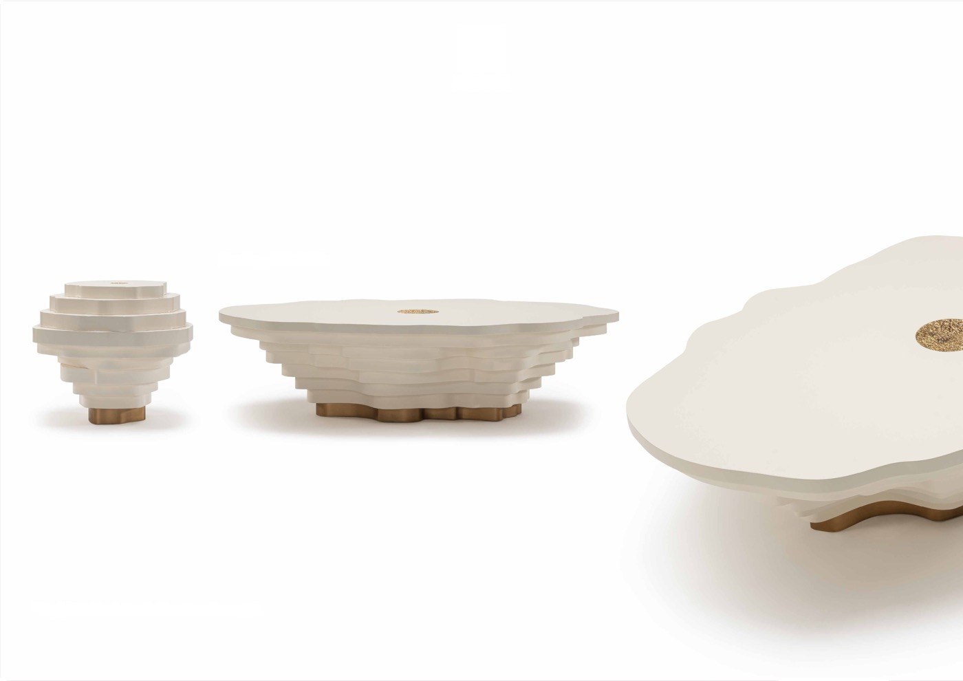 Powdery designer coffee table — Lacquered — ByKepi