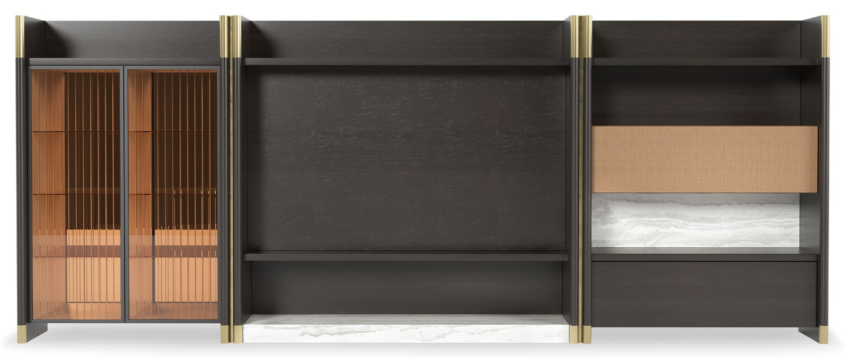 Lugano designer TV unit — 3-piece system — ByKepi