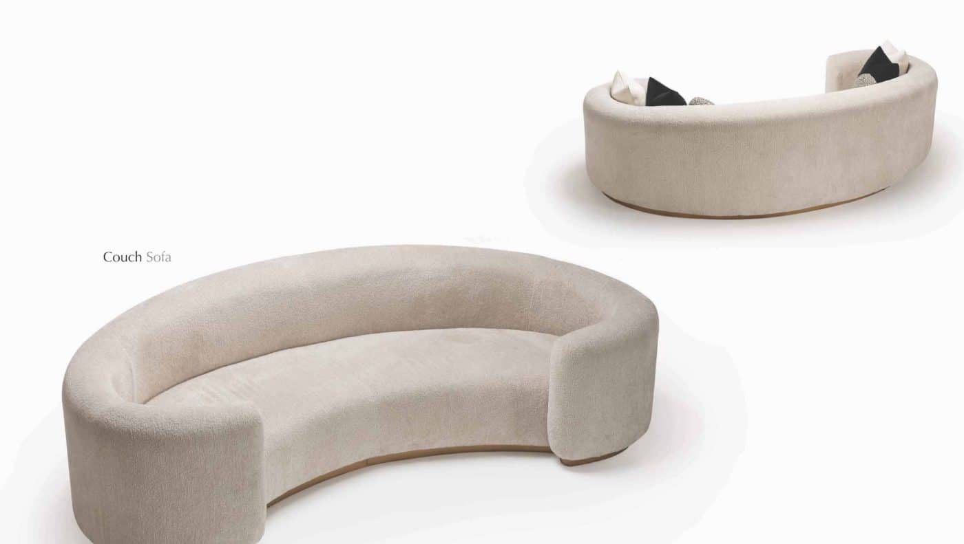 italian curved couch