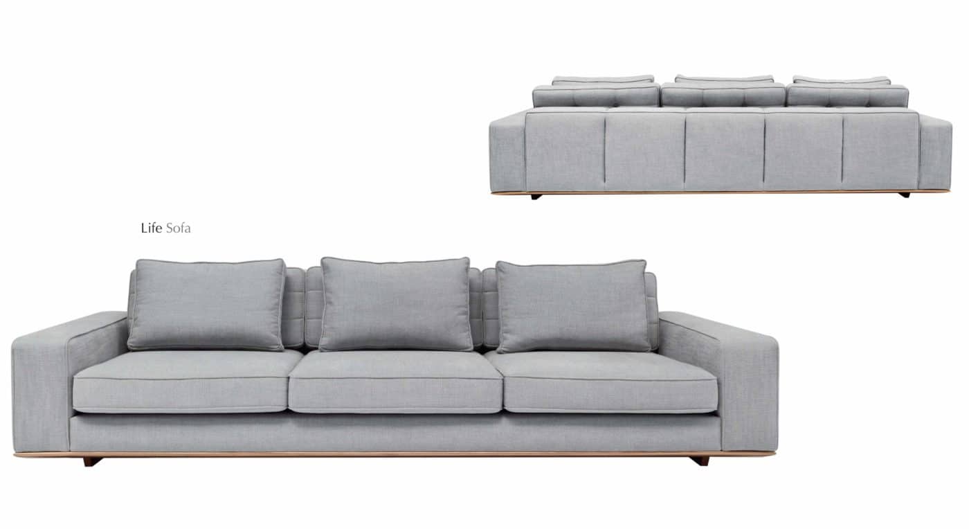 LIFE STYLE COUCH IN GREY