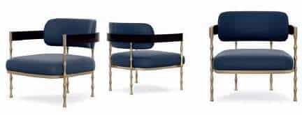 modern luxury armchairs with velvet