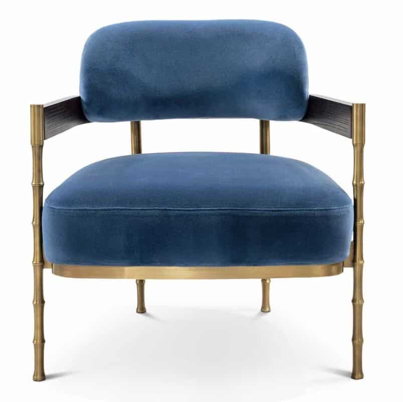 Velvet modern armchair